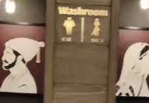 Shivaji Photo Outside Toilet Sparks. shivaji