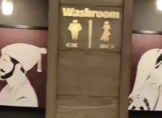 Shivaji Photo Outside Toilet Sparks. shivaji