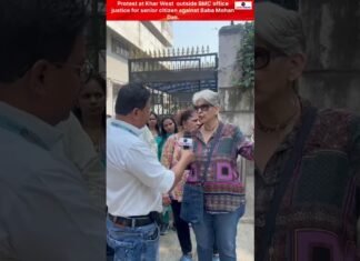 “Protest at Khar West BMC Office: Justice for Senior Citizen Against Baba Mohan Das . khar